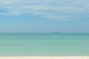 blue sea and the beach in Thailand sea landscape.