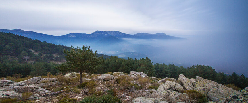Clud sea in the Sierra of Madrid
