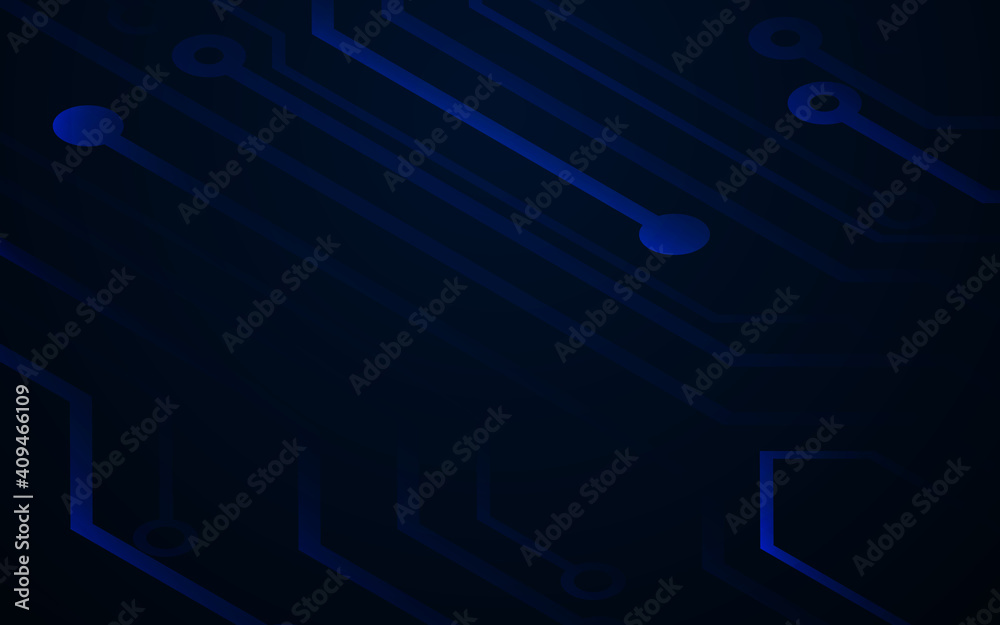 Aufkleber Abstract lines and dots connect with Futuristic background. Data cyber internet technology connection