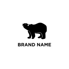 Black Bear Silhouette Logo Design Inspiration