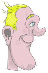 Homme blond heureux