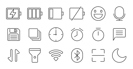 Outline essential UI Icon set.