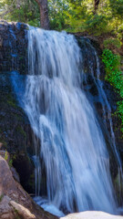   small beautiful waterfall in the forest near San Martin de los Andes, Neuquen, Argentina