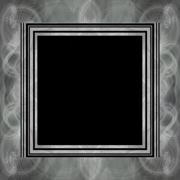 Black and white abstract design, background, frame 
