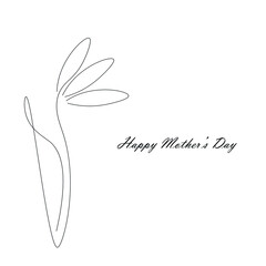 Mother's day card with flowers design vector illustration