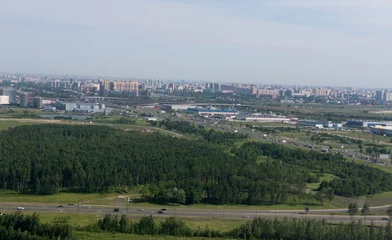 Deurstickers  View of St. Petersburg from height © Aleksandr