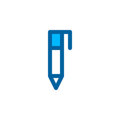 Ballpoint icon in blue color style. Vector icon with pixel perfect