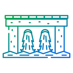 Hydroelectric power plant icon