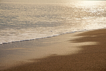 beautiful beach sands and sea waves
