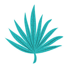 tropical palm leaf foliage abstract style icon