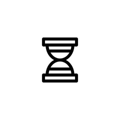 Hourglass icon with line style