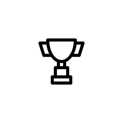 Trophy icon with outline style