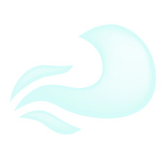 Weather Wind Emoji Symbol. Air Blow Day Symbol. Blizzard Overcast Illustration Vector Design Art.