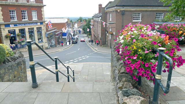 Malvern town in the summertime.