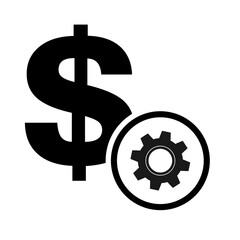 Dollar money symbol, business cash icon, save currency bank sign, vector illustration isolated background