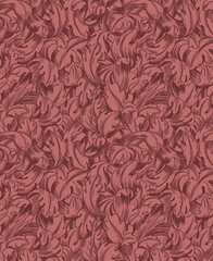 Vector background Baroque style. Outline