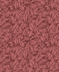 Vector background Baroque style. Outline