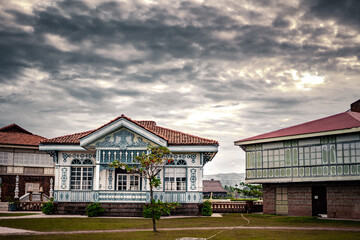 Beautifully reconstructed Filipino heritage and cultural houses that form part of Las Casas FIlipinas de Acuzar resort at Bagac, Bataan, Philippines.