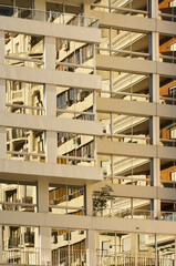 Reflections in a glass building; Montevideo, Uruguay, South America