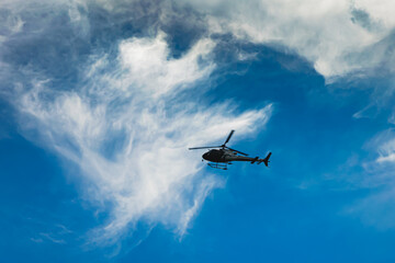 Fototapeta na wymiar helicopter in flight
