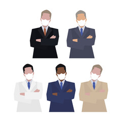 考えるビジネスマン・マスク