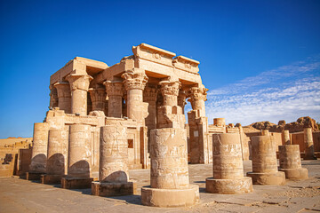 The ruins of the ancient temple of Sebek in Kom - Ombo, Egypt.