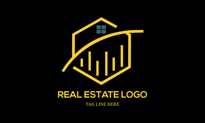 House Vector. Real Estate Logo. Roof Design.
