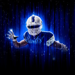 Hero Football Player wearing a blue uniform