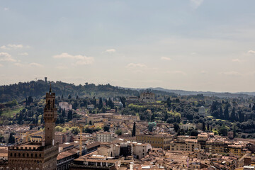 Fototapeta na wymiar View of Florence from the campanile Giotto