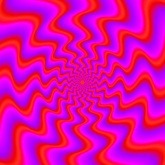 Red waves. Spin illusion.
