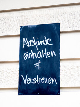 Abst&auml;nde einhalten und verstreuen