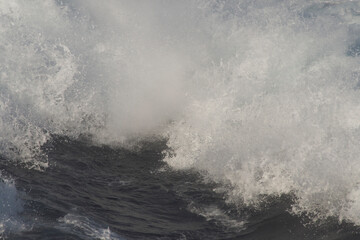 Foamy trace from a catamaran