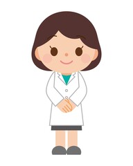 Fototapeta premium 医師 女性 待機
