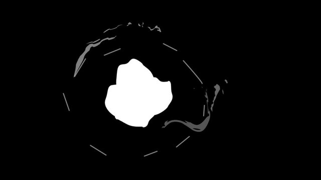 Cloud brawl, a comic element. Animation of the cartoon effect, the alpha channel is enabled