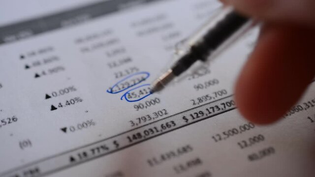 Business financial accounting concept close up