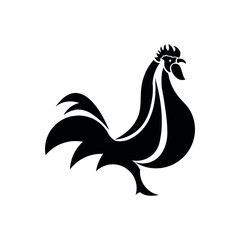Rooster logo isolated on white background