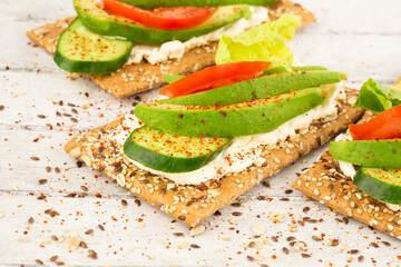 Sandwiches with avocado