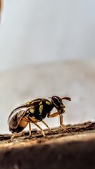 bug on a wooden table