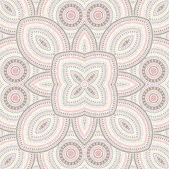 Subtle portugese azulejo tile seamless ornament. Ethnic structure vector motif. Carpet print design. Traditional lisbon azulejo tilework iterative pattern. Interior decor template.