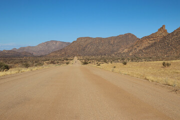 Fototapeta na wymiar long road - Namibia, Africa
