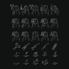 chalk icons, problem with hair