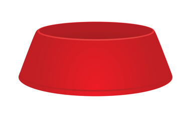 Red pet bowl. vector illustration
