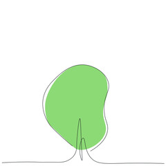 Green tree on white background, vector illustration