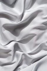 beautiful silk fabric of delicate gray color draped with small folds, softly flowing,