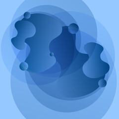 Abstract fluid illustration. Flow and flowing background.