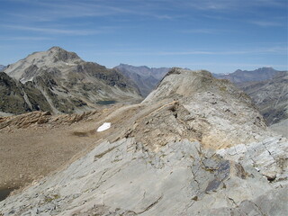 Top of the Sommeiller hill in Italy