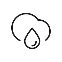 Cloud Outline Vector Icon. Related Weather Icon For WebSites And App