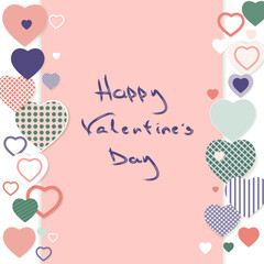 Valentine's Day. Vintage heart. Delicate postcard or festive background.