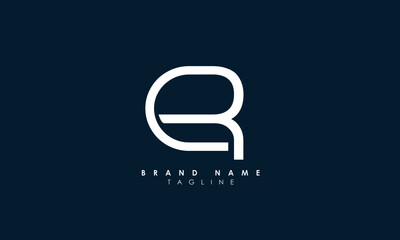 Alphabet letters Initials Monogram logo CR, RC, C and R Alphabet Letters CR minimalist logo design in a simple yet elegant font, Unique modern creative minimal circular shaped fashion brands