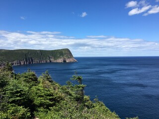 Beautiful views hiking the east coast trail off the coast of Newfoundland and Labrador, Canada.  This section of the hike is outside of St. John's and is called the Sugarloaf path